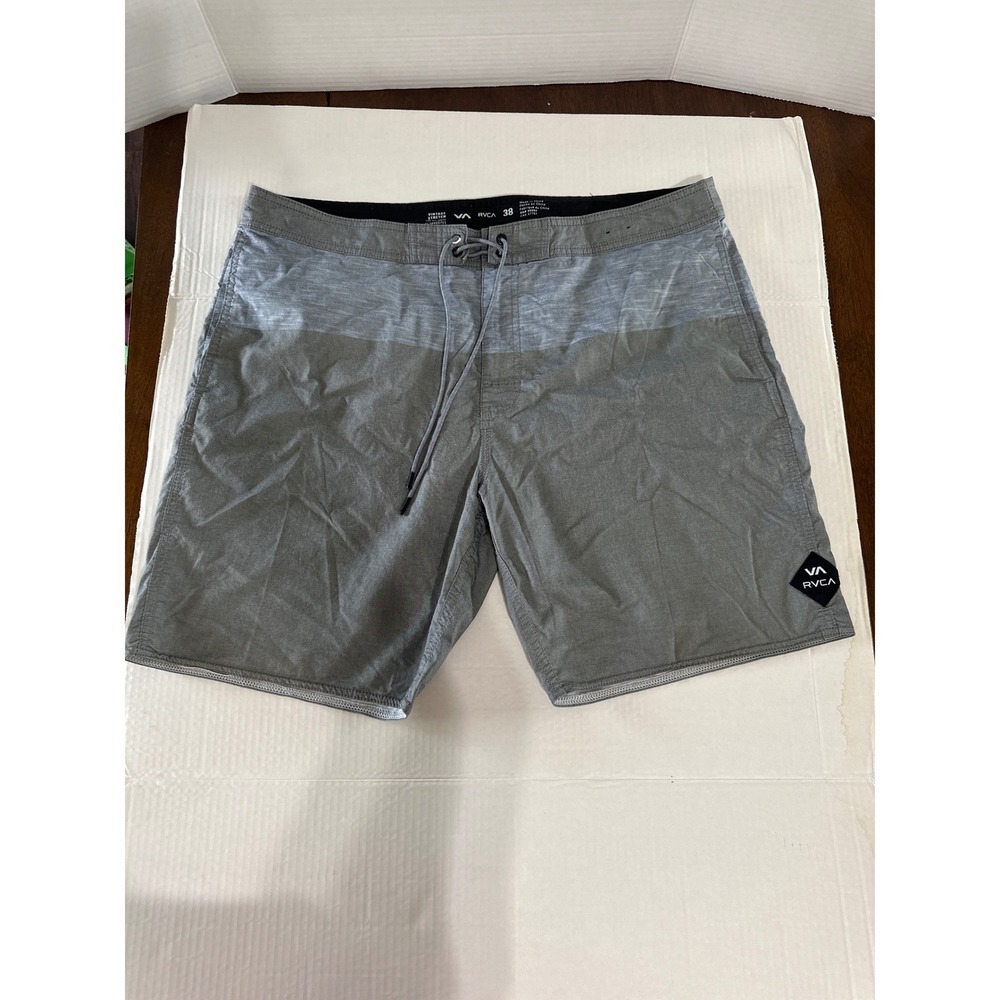 RVCA‎ Swim Trunks Vintage Stretch Board Shorts Gray Mens Size 38